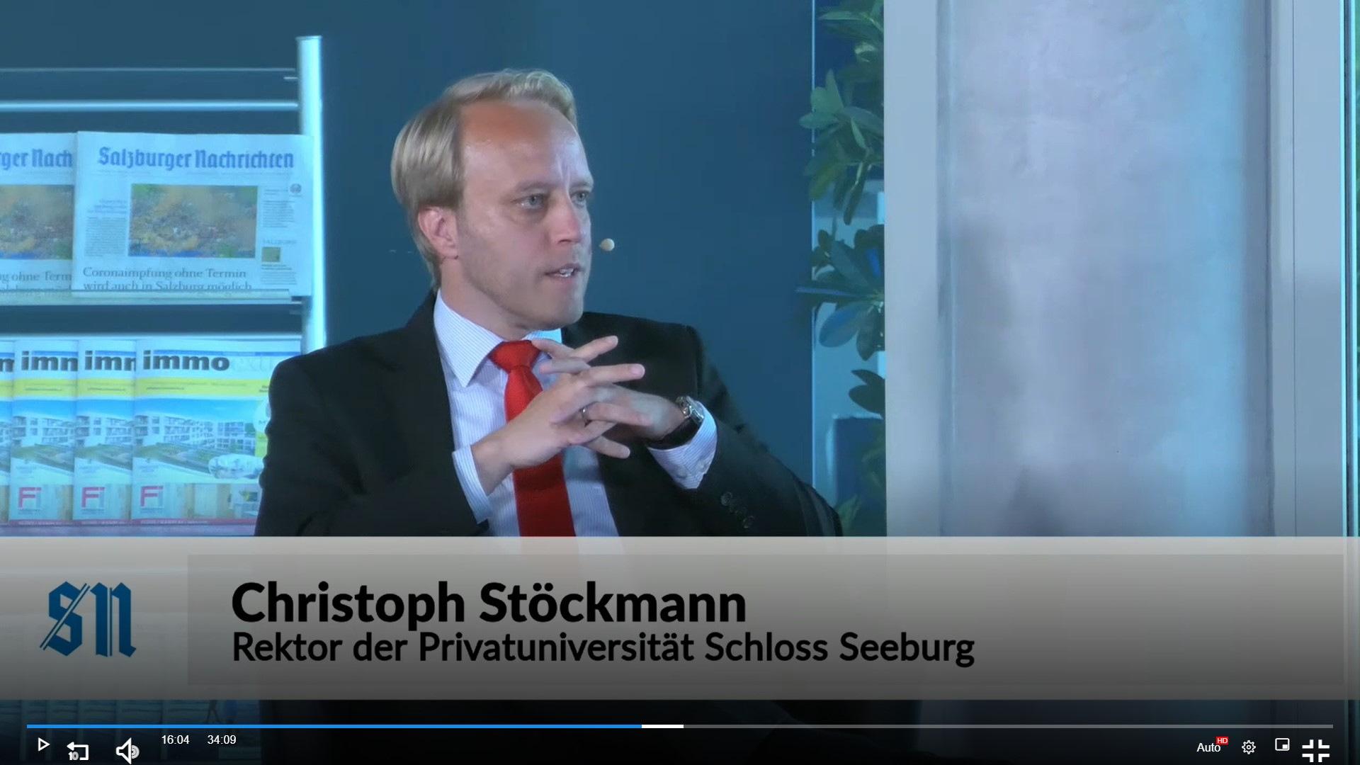 Univ.-Prof. Dr. Christoph Stöckmann zu Besuch beim SN-Bildungstalk.